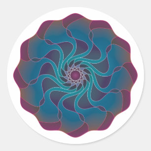 Bloemenswirrel Ronde Sticker