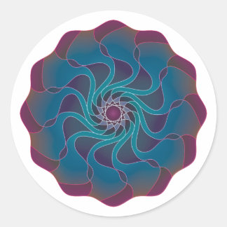 Bloemenswirrel Ronde Sticker