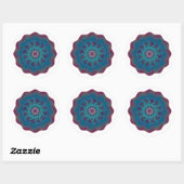 Bloemenswirrel Ronde Sticker (Vel)