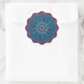 Bloemenswirrel Ronde Sticker (Tas)