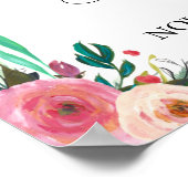 Bloemensymbool levensfeest welkomstbord, foto poster (Hoek)
