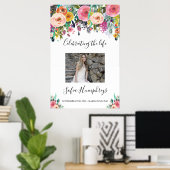 Bloemensymbool levensfeest welkomstbord, foto poster (Thuiskantoor)