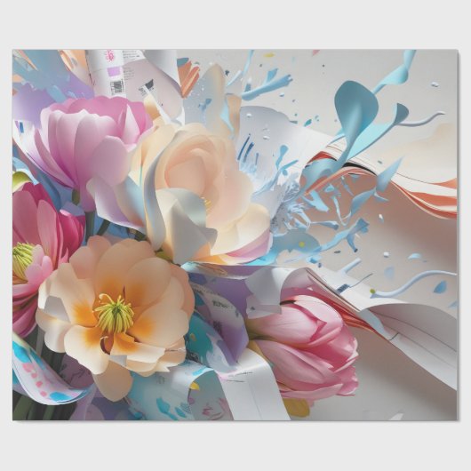 Bloemensymfonie Cadeaupapier (Vlak)