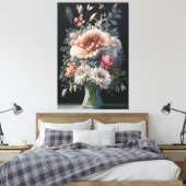 Bloemensymfonie Canvas Afdruk (Insitu (Slaapkamer))