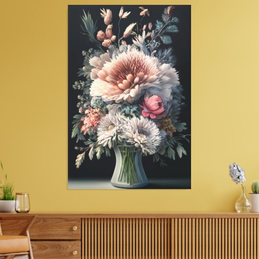 Bloemensymfonie Canvas Afdruk (Insitu (Woonkamer))