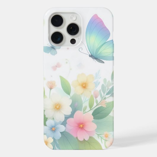 Bloemensymfonie 🌸🦋 iPhone hoesje (Achterkant)