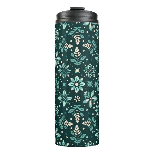 Bloemensymfonie patroon thermosbeker (Voorkant)
