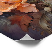 Bloemensymfonie - Rode papaverbloemen Waterverf ku Poster (Hoek)