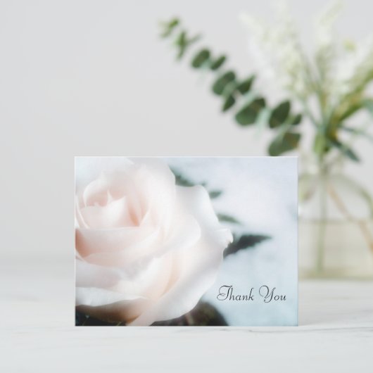 Bloemensympathie begrafenis dank u briefkaart (Staand voorkant)