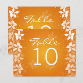 Bloementabel Aantal Exotische Bloemen Sinaasappel Briefkaart (Voorkant / Achterkant)