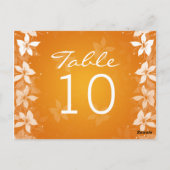 Bloementabel Aantal Exotische Bloemen Sinaasappel Briefkaart (Achterkant)