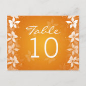 Bloementabel Aantal Exotische Bloemen Sinaasappel Briefkaart (Voorkant)