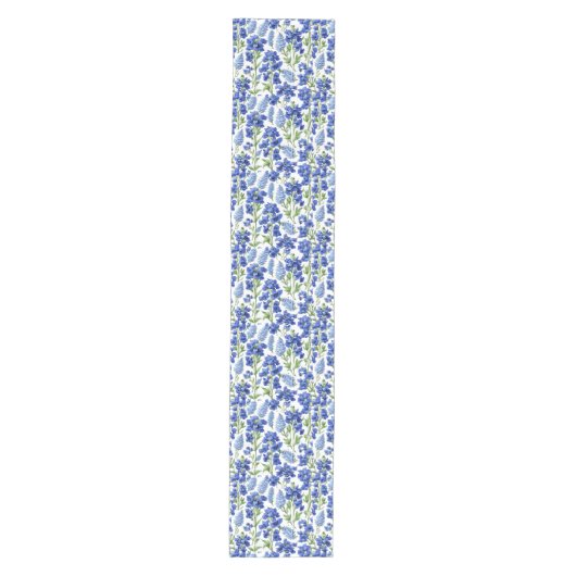 Bloementafel loper blauw (Voorkant)