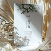 Bloementafel Nummer Kaart met gastnamen