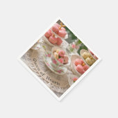 Bloementafel, theekopjes, trays macarons queen servet (Hoek)