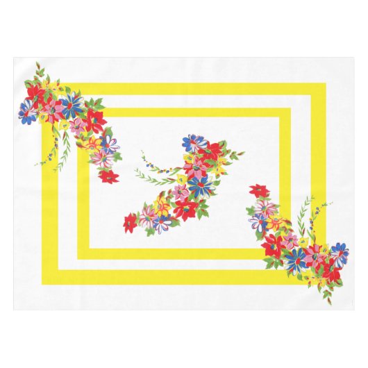 bloementafelkleed tafelkleed (Voorkant (Horizontaal))