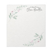  bloementak "een briefje van" Notitieblok (Voorkant)