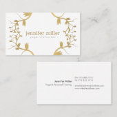 BLOEMENTAKKEN IN GOUD VISITEKAARTJE (Voorkant / Achterkant)