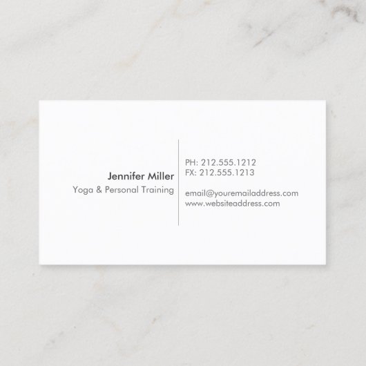 BLOEMENTAKKEN IN LICHTGRIJS VISITEKAARTJE (Achterkant)