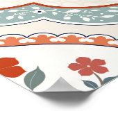bloementakken, Indiase textiel. Poster (Hoek)