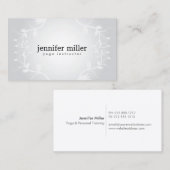 BLOEMENTAKKEN OP GRIJZE ACHTERGROND VISITEKAARTJE (Voorkant / Achterkant)