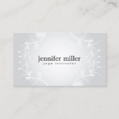 BLOEMENTAKKEN OP GRIJZE ACHTERGROND VISITEKAARTJE (Voorkant)