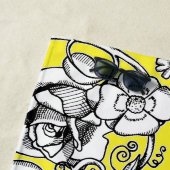 Bloementapijt met klaproos strandlaken (In situ)