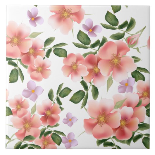 bloementegelpatroon tegeltje (Voorkant)