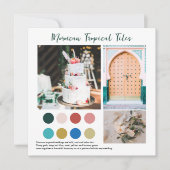 Bloementegels | Marokkaans Tropisch Kleurenpalet Kaart (Voorkant)