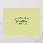 Bloementekening Kerstvakantie Bloemenvreugde Folie Feestdagenkaart (Achterkant)