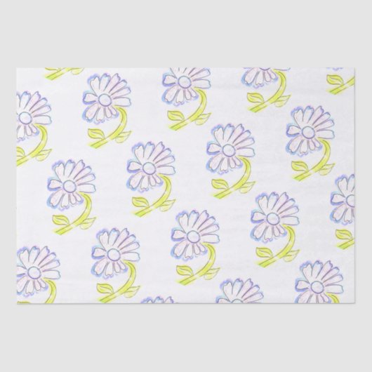 bloementekeningen tissuepapier (Voorkant)