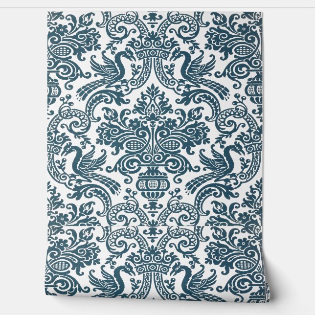  bloementextiel behang (Afrollen)