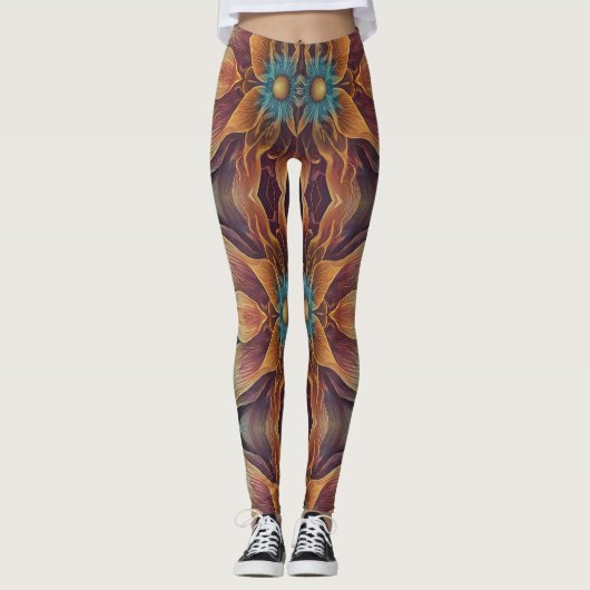 Bloementextuur "Ratti_Creative_Arts" Leggings (Voorkant)