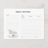 Bloementheekopjes Recept Kaart sjabloon (Voorkant)