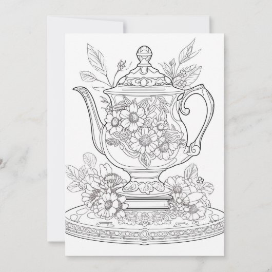 bloementheepot | Kleur je eigen groet (Voorkant)