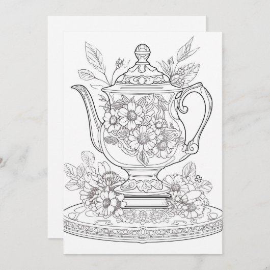 bloementheepot | Kleur je eigen groet (Voorkant / Achterkant)