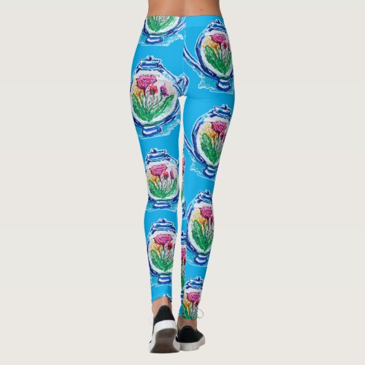 bloementheepot leggings (Achterkant)