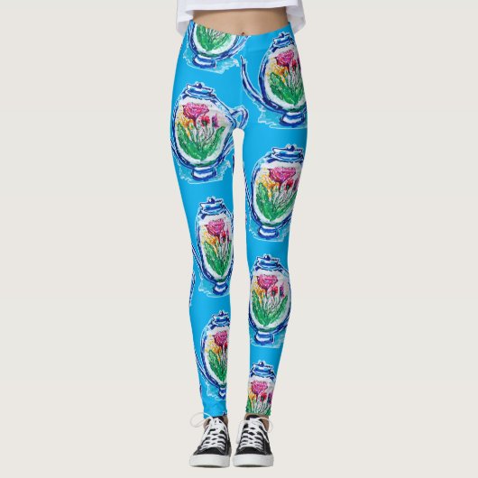 bloementheepot leggings (Voorkant)