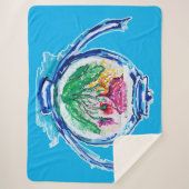 bloementheepot sherpa deken (Voorkant)