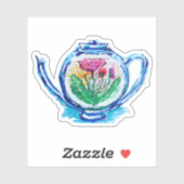 bloementheepot sticker (Vel)