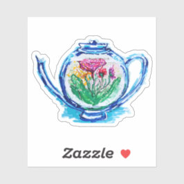 bloementheepot sticker