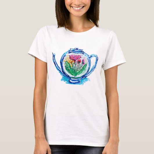 bloementheepot t-shirt (Voorkant)
