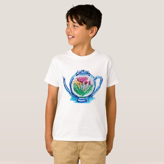bloementheepot t-shirt (Voorkant volledig)