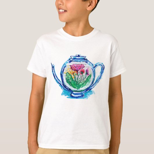 bloementheepot t-shirt (Voorkant)