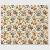   Bloementheepot voor haar Cadeaupapier (Vlak)