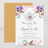 Bloementijd voor Tea Vrijgezellenfeest Kaart (Voorkant / Achterkant)