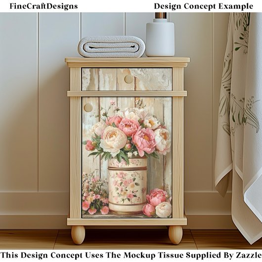  Bloementint & Rustieke Pioenen DA7 Decoupage Tissuepapier