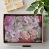Bloementissuepapier met rozen en hortensia's tissuepapier (Geschenk)