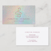 Bloementreble clef muziek visitekaartje (Voorkant / Achterkant)