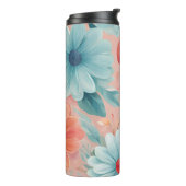 Bloementrommel – Stijlvol geïsoleerd bloemontwerp Thermosbeker (Gedraaid links)